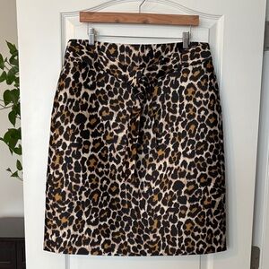 J CREW animal print skirt